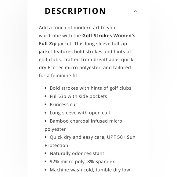 GOLF STROKES WOMEN'S FULL ZIP JACKET - Picture 4 of 9